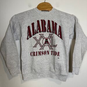 Vintage Tultex Alabama Crimson Tide Sweatshirt Crewneck Heather Gray Large‎